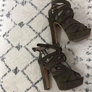 Zara suede heels